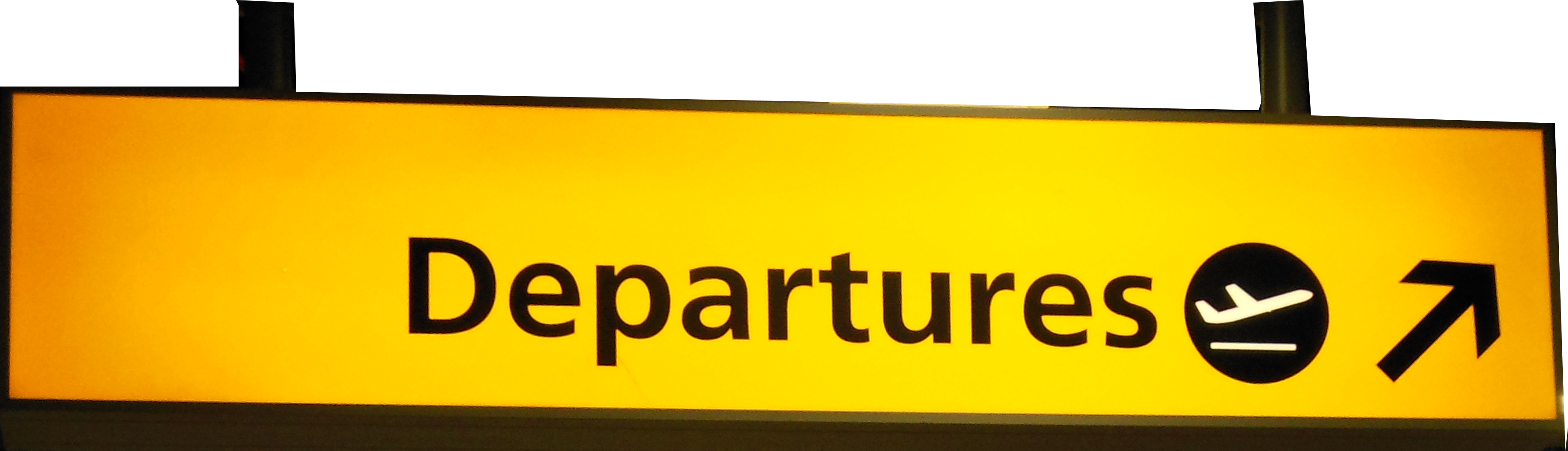 Airport Departures Signage PNG Image