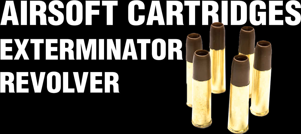 Airsoft Cartridges Exterminator Revolver PNG Image