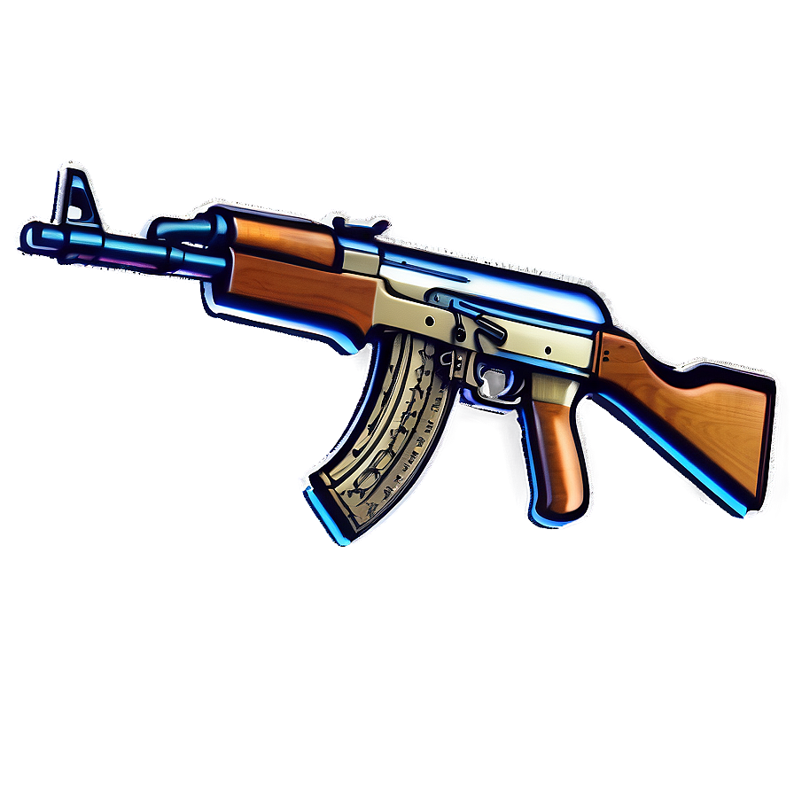 Ak 47 In Digital Art Png Fcn53 PNG Image