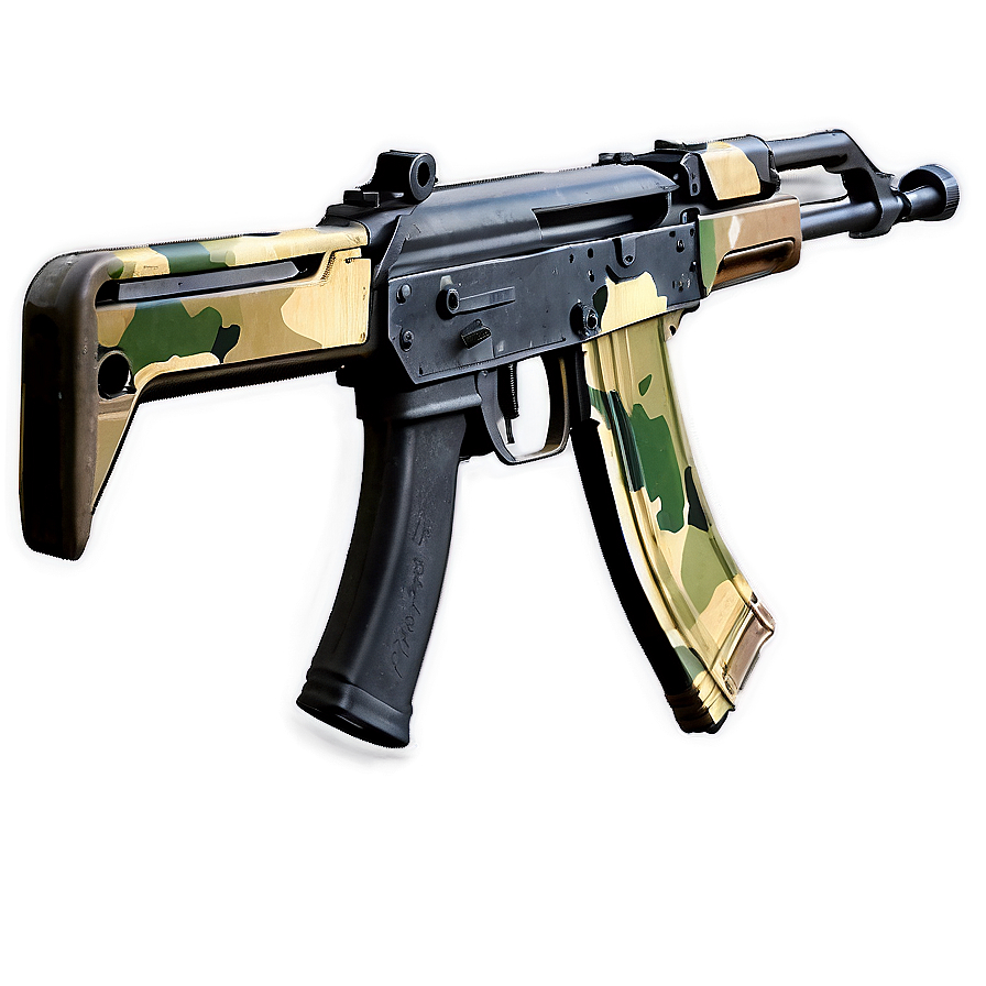 Ak 47 With Camouflage Png Vgo PNG Image