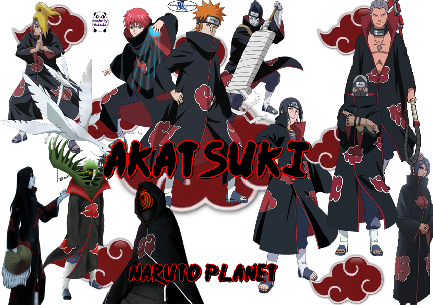 Akatsuki Group Naruto Anime PNG Image