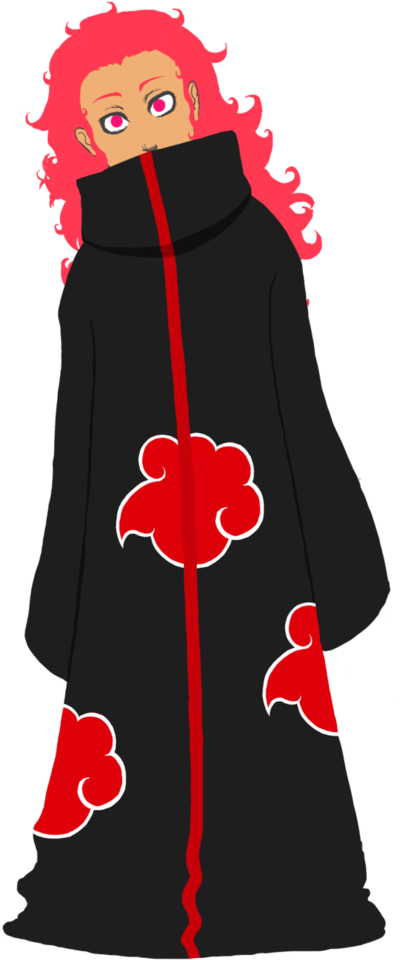 Akatsuki Member Red Hair Anime Character PNG Image