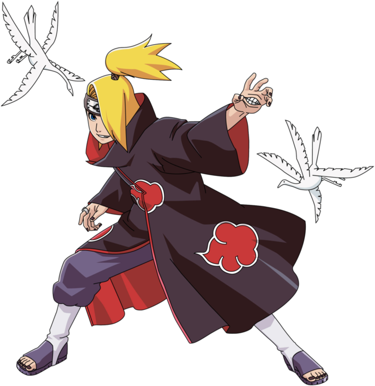 Akatsuki Member With Birds PNG Image