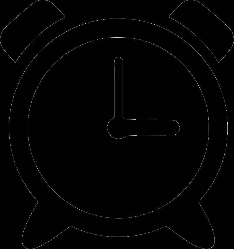 Alarm Clock Outline PNG Image