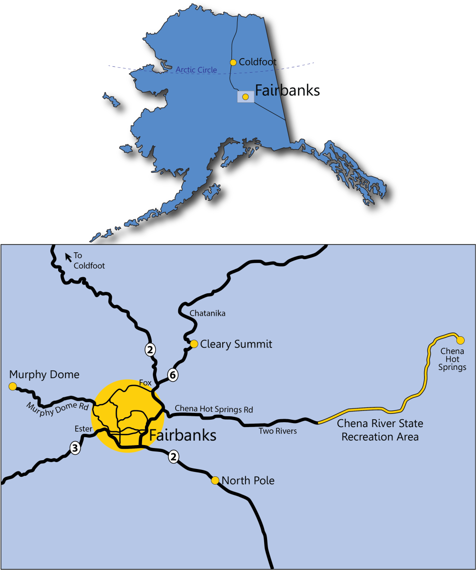 Alaska Fairbanks Area Map PNG Image