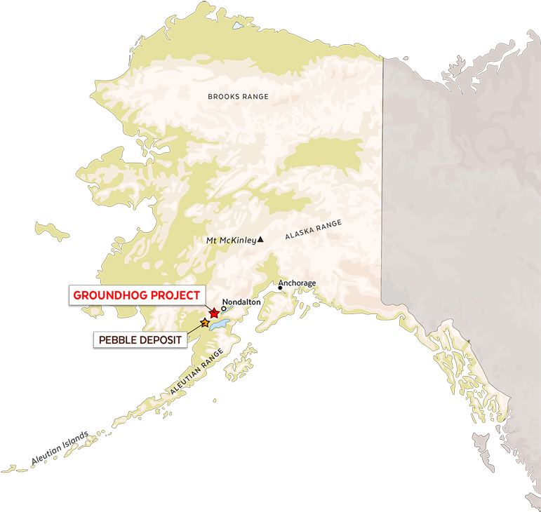 Alaska Map Groundhog Project Pebble Deposit PNG Image