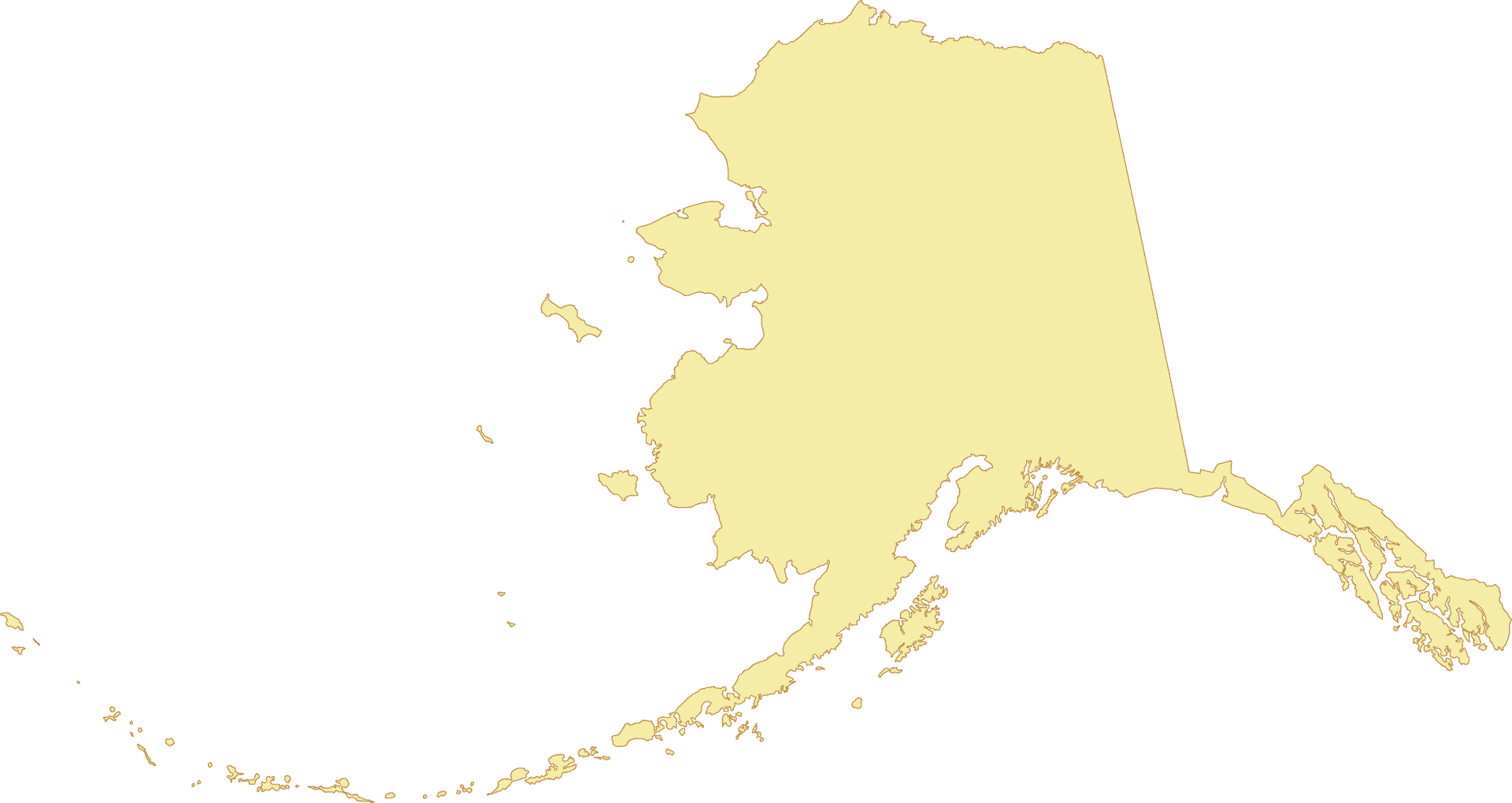 Alaska Outline Map PNG Image