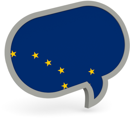 Alaska State Flag Speech Bubble PNG Image