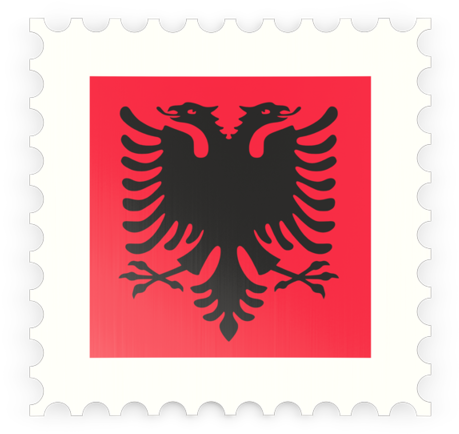 Albanian Flag Stamp PNG Image