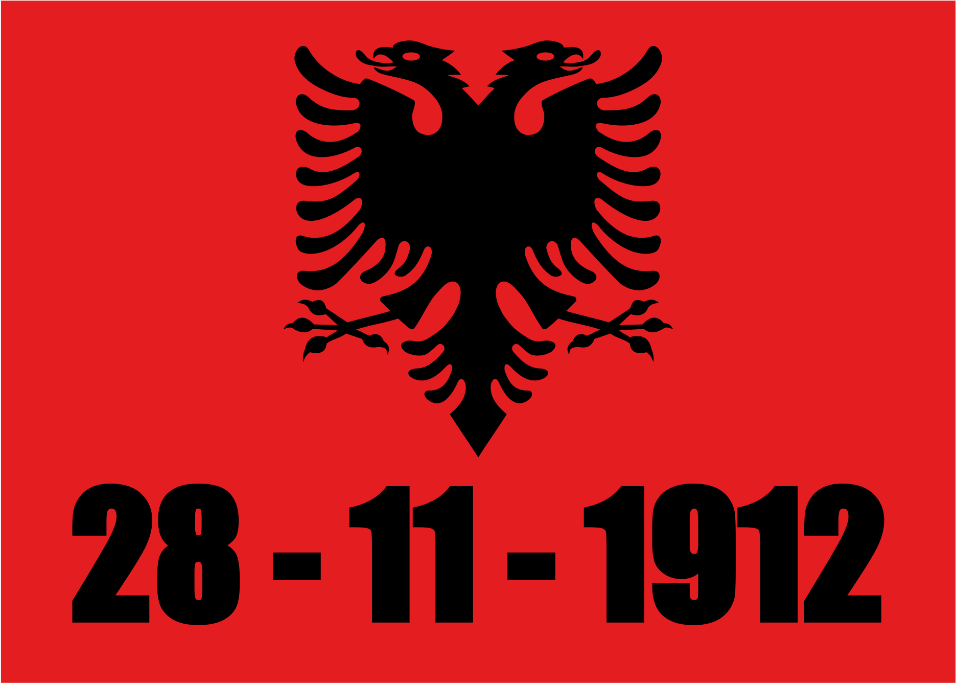 Albanian Independence Day Flag PNG Image