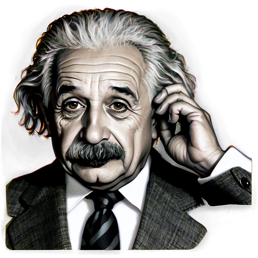 Albert Einstein Black And White Png 42 PNG Image