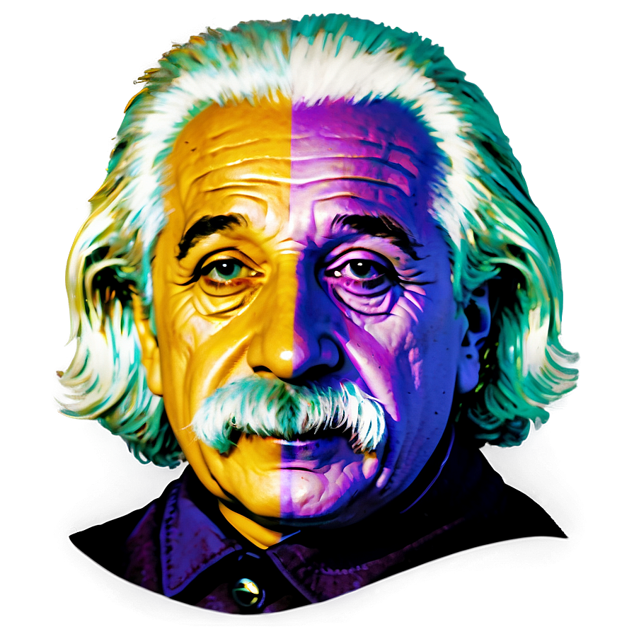 Albert Einstein By Andy Warhol Png Dqn PNG Image