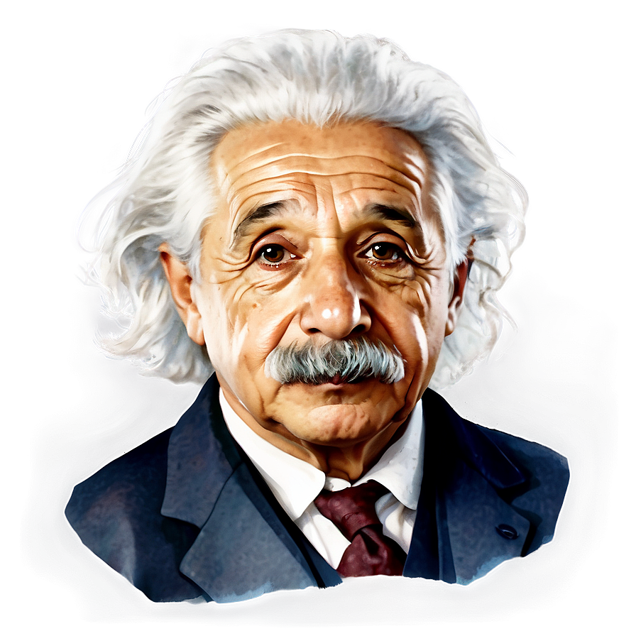 Albert Einstein Watercolor Art Png 41 PNG Image