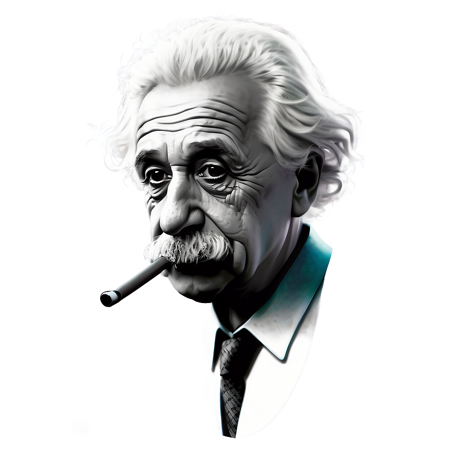 Albert Einstein With Pipe Png 8 PNG Image