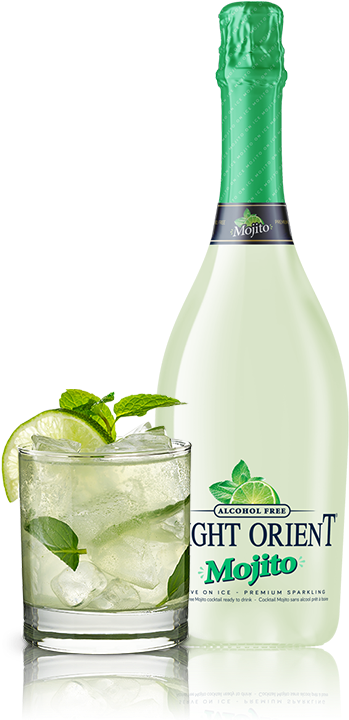 Alcohol Free Mojito Bottleand Glass PNG Image