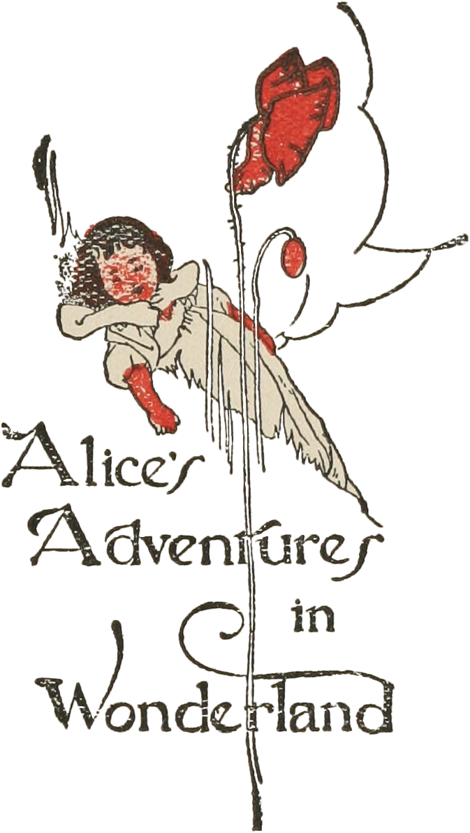 Alice Falling Downthe Rabbit Hole PNG Image