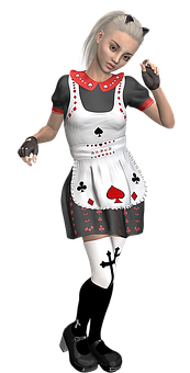 Alice Inspired3 D Character PNG Image