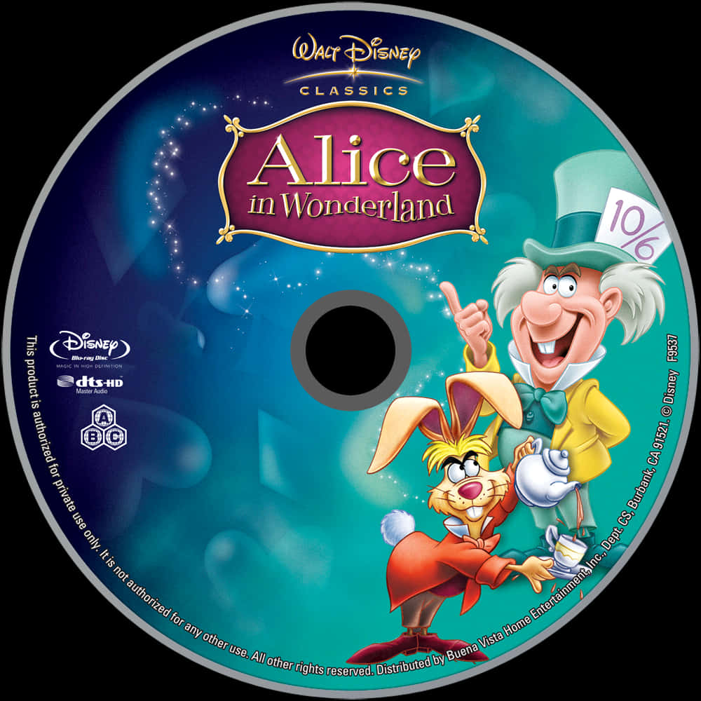 Alicein Wonderland D V D Cover Art PNG Image