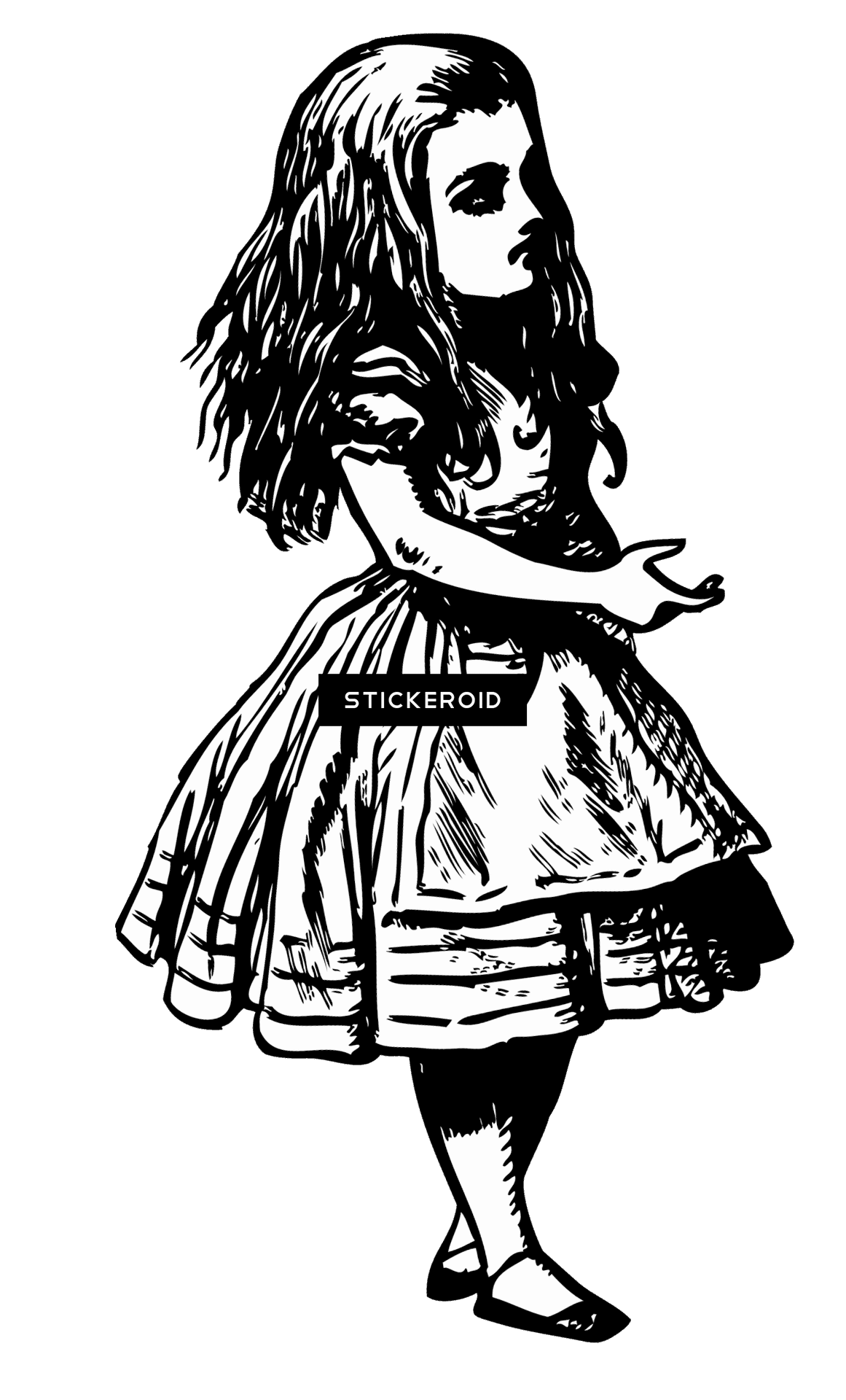 Alicein Wonderland Vintage Illustration PNG Image