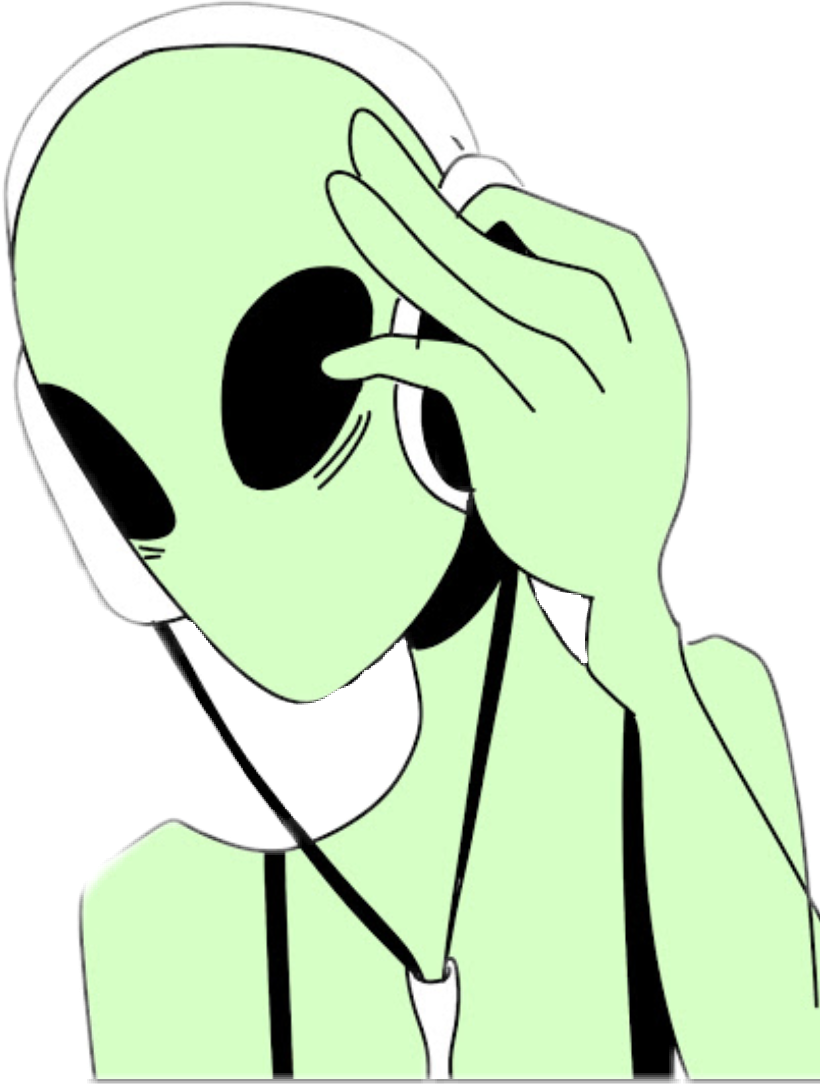 Alien Character Facepalm Illustration PNG Image