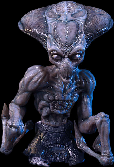 Alien_ Creature_ Sculpture PNG Image