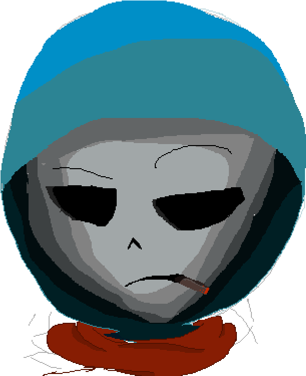 Alien_with_ Cigarette.png PNG Image