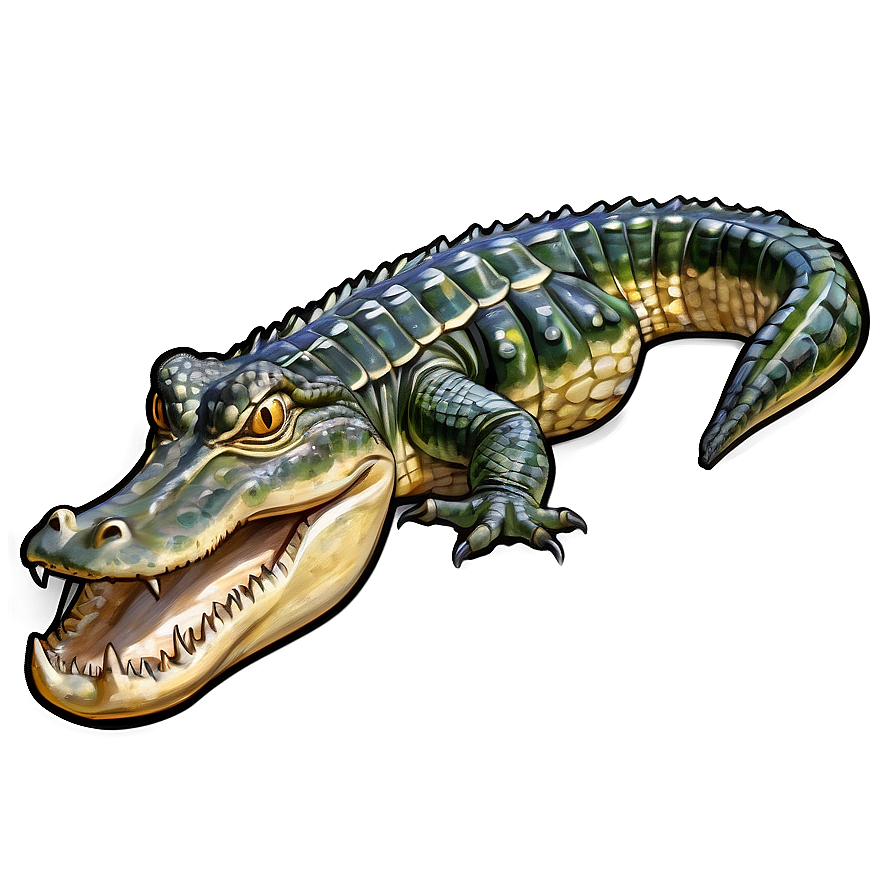 Alligator Illustration Png Gjh PNG Image