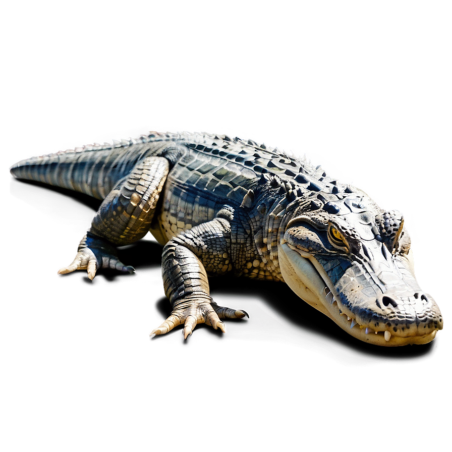 Alligator Sunbathing Png Drg PNG Image