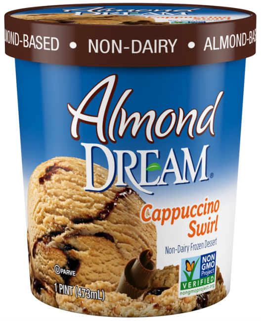 Almond Dream Cappuccino Swirl Ice Cream PNG Image