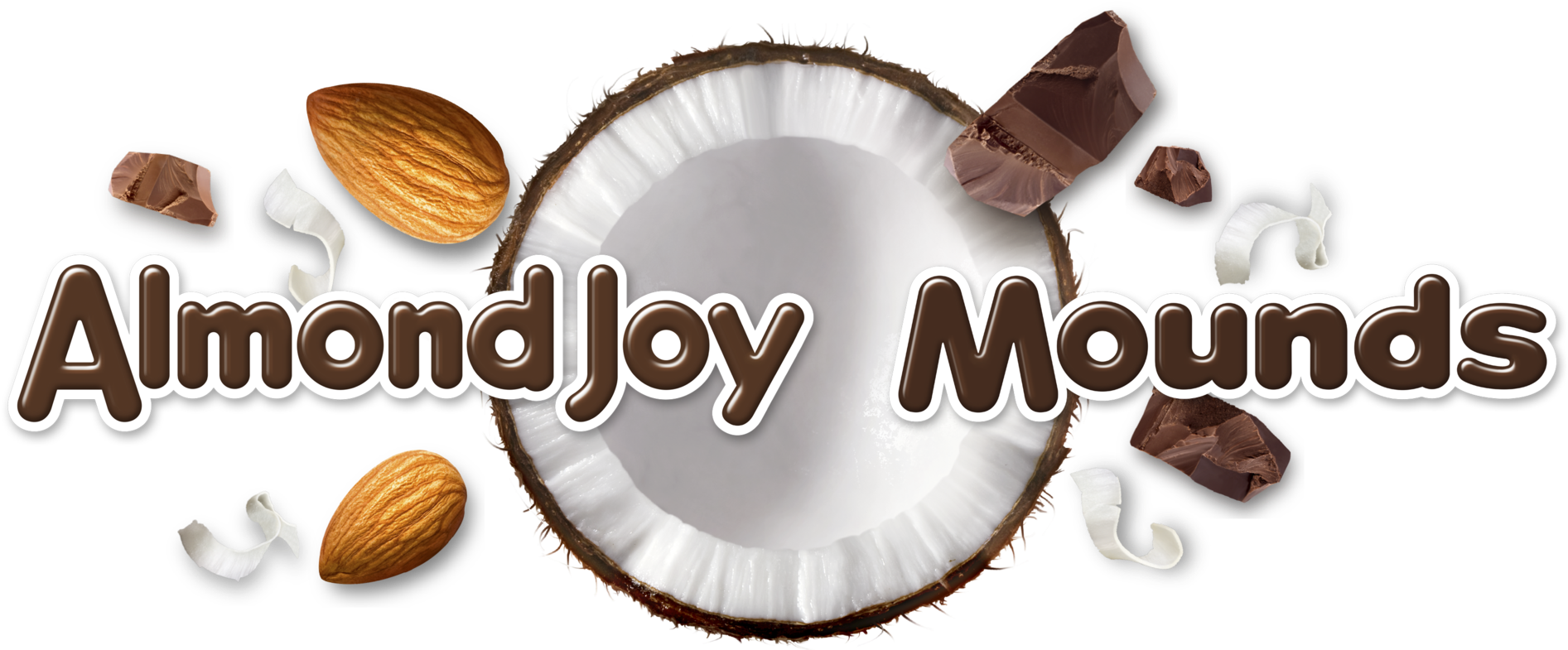 Almond Joy Mounds Logowith Ingredients PNG Image