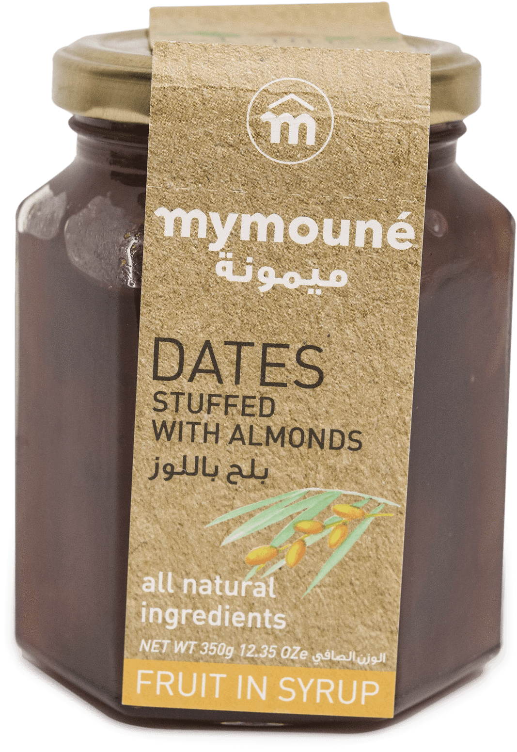 Almond Stuffed Dates Jar PNG Image