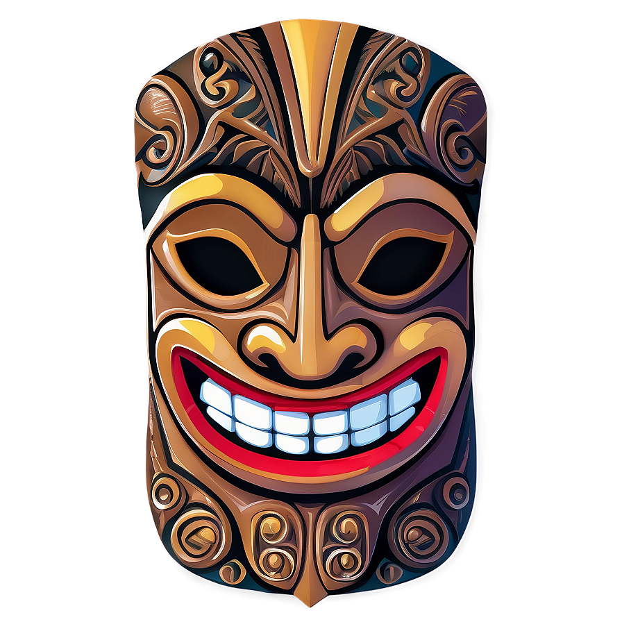 Aloha Tiki Mask Vector Png 06272024 PNG Image