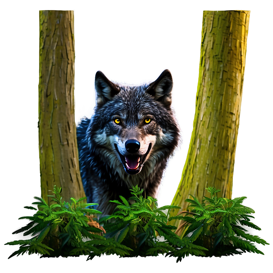 Alpha Wolf In Dark Woods Png 11 PNG Image