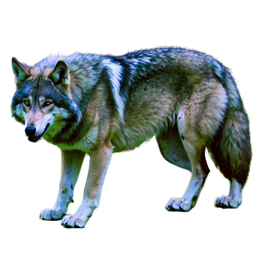 Alpha Wolf In Greenery Png 06292024 PNG Image