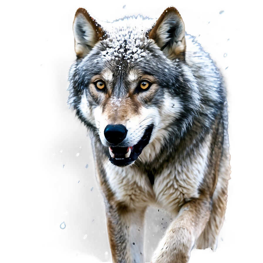 Alpha Wolf In Snowstorm Png 98 PNG Image