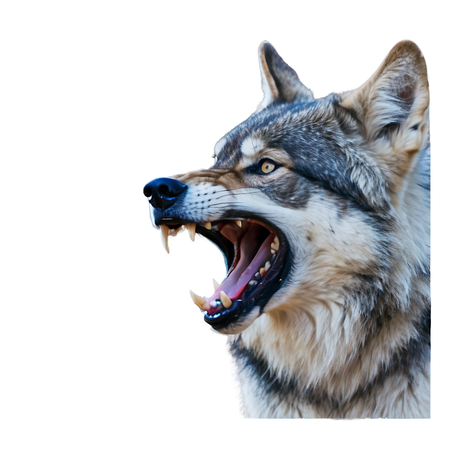 Alpha Wolf Roaring Loudly Png Gci PNG Image