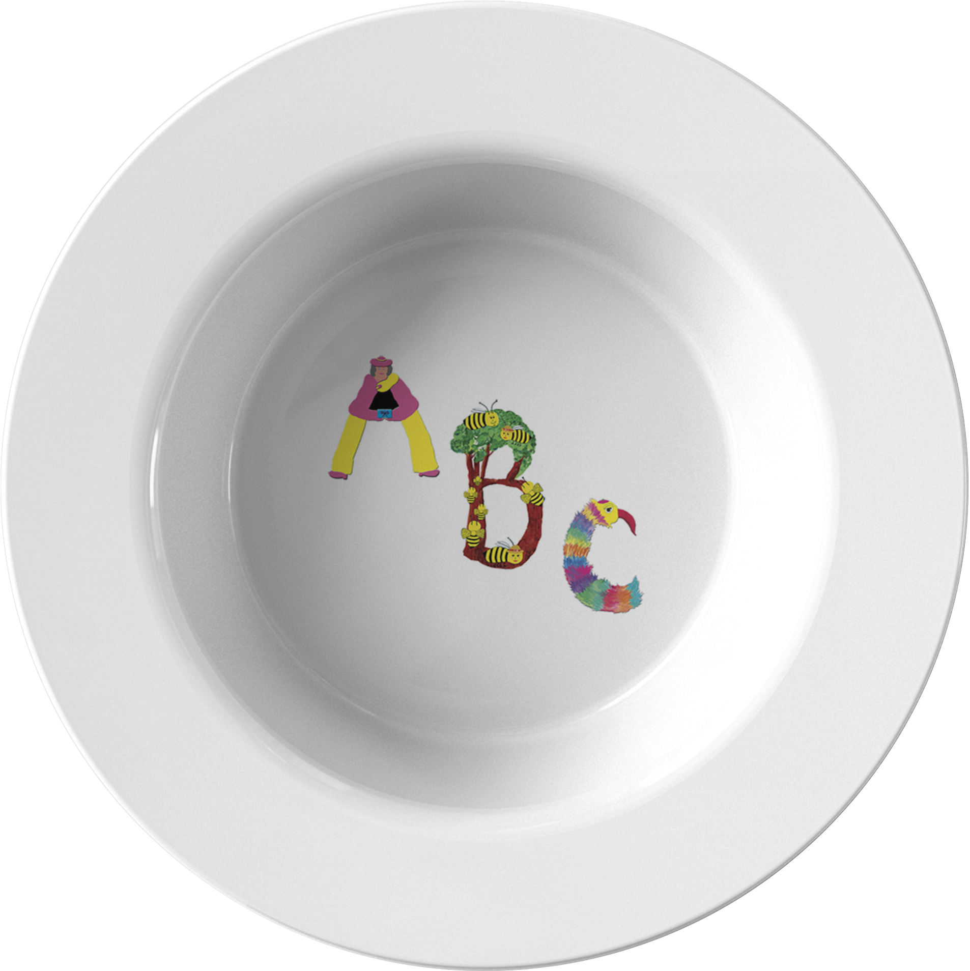 Alphabet Decorated Plate PNG Image