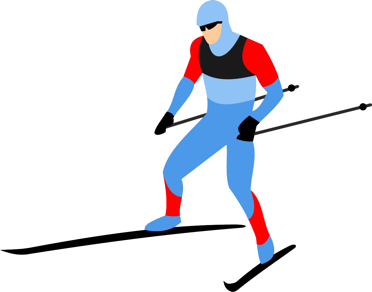 Alpine Skierin Action.png PNG Image