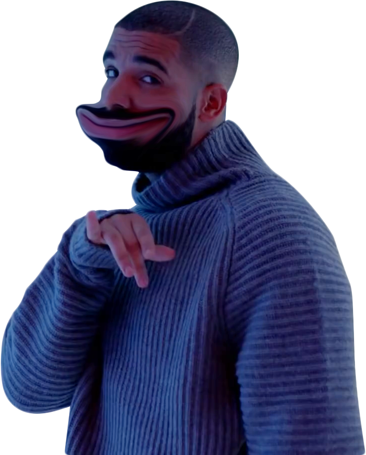 Altered Expression Manin Blue Sweater PNG Image