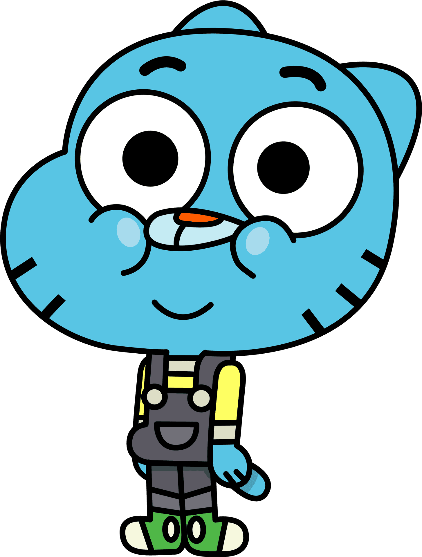 Amazed Animated Character Gumball Watterson.png PNG Image