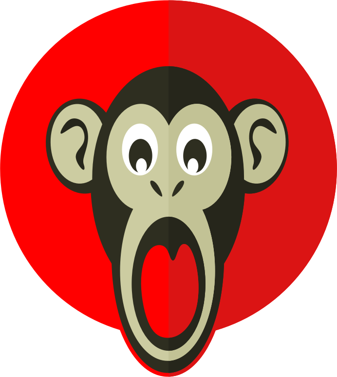 Amazed Monkey Graphic PNG Image