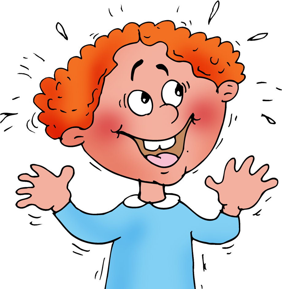 Amazed Redhead Child Cartoon PNG Image