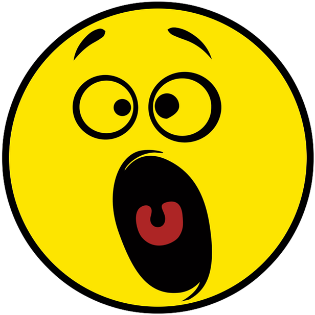 Amazed Yellow Emoji Expression PNG Image