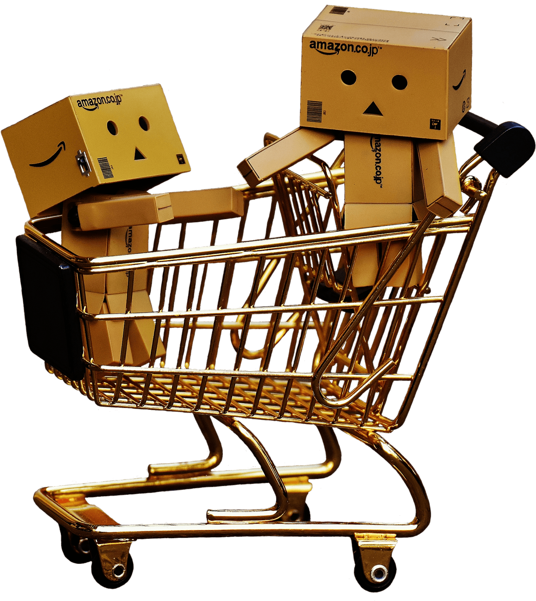 Amazon Box Characters Shopping Cart PNG Image