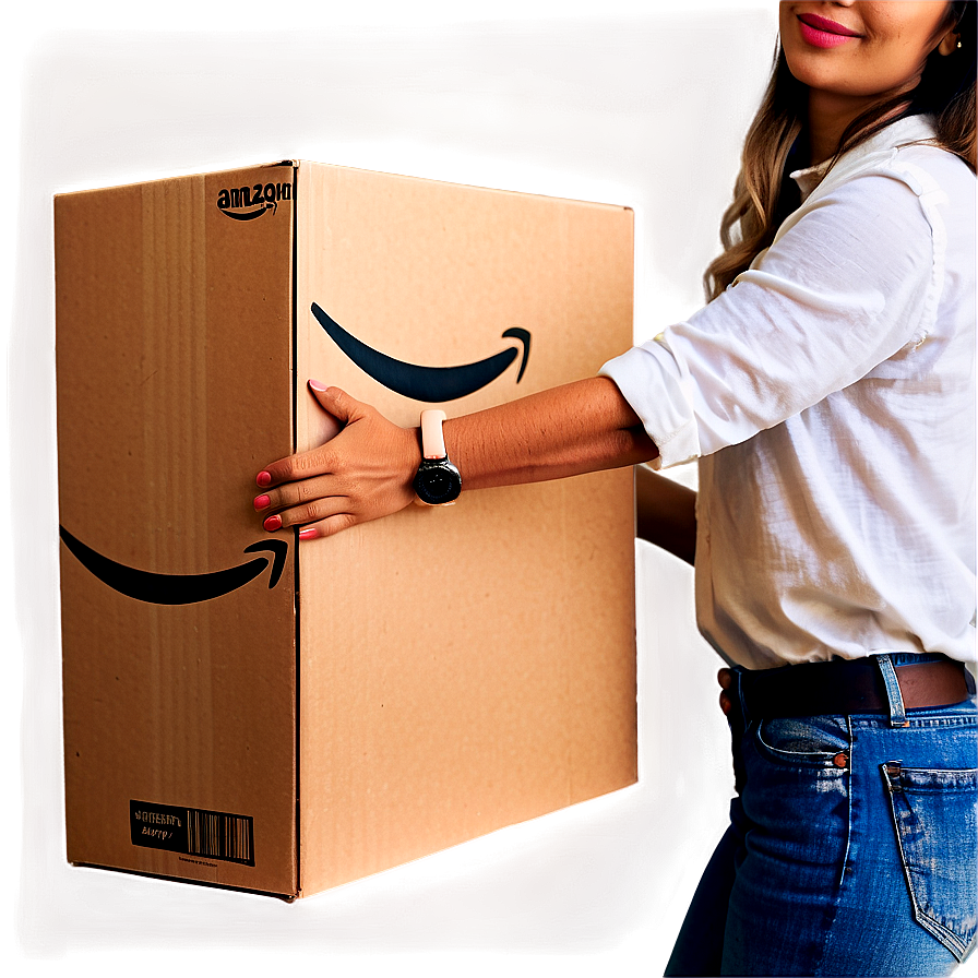 Amazon Box In Hand Png Wjx21 PNG Image