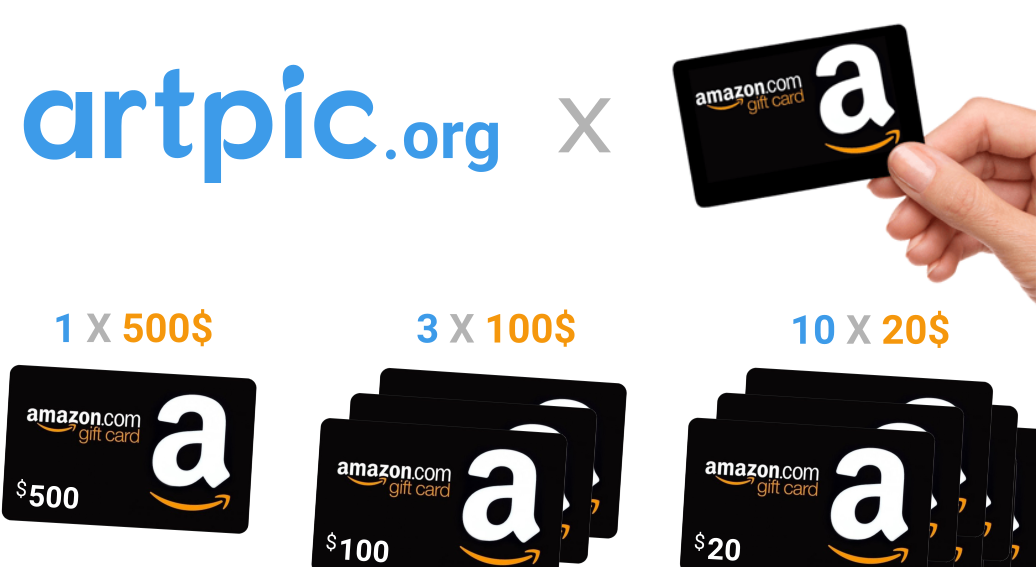 Amazon Gift Card Giveaway Promotion PNG Image