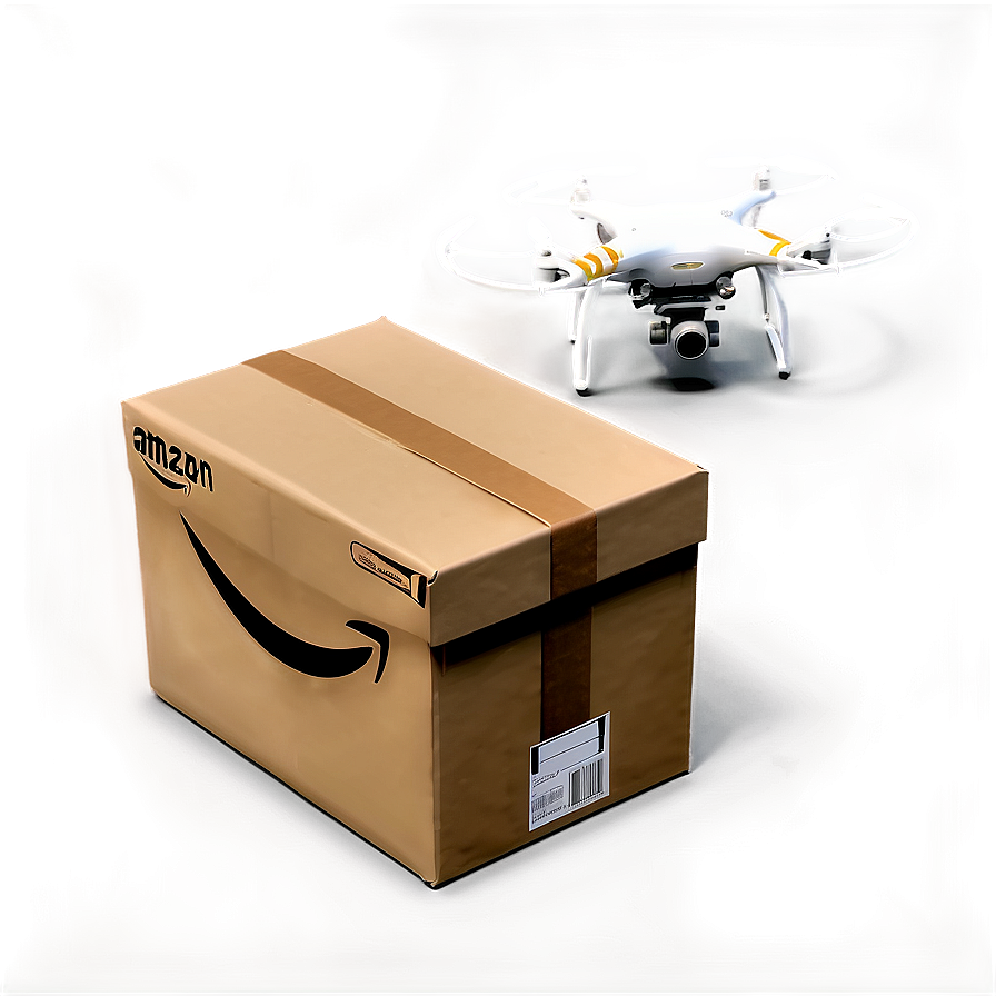 Amazon Package With Drone Png Wrj11 PNG Image