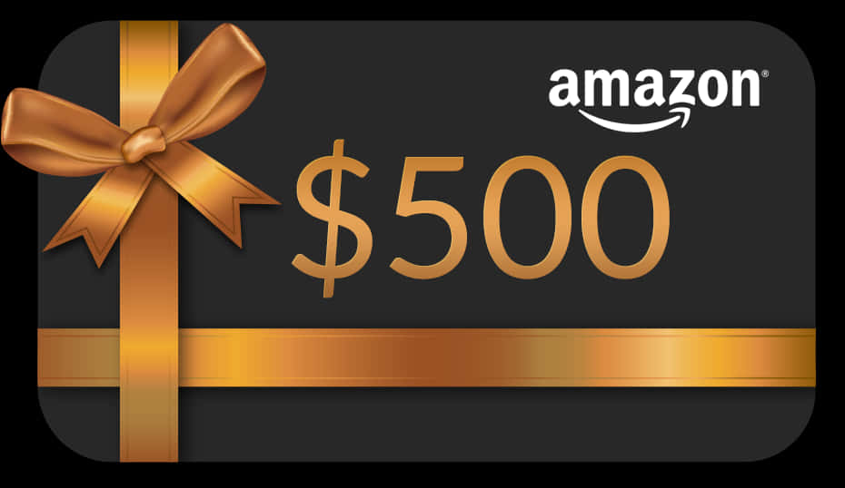 Amazon500 Dollar Gift Card PNG Image