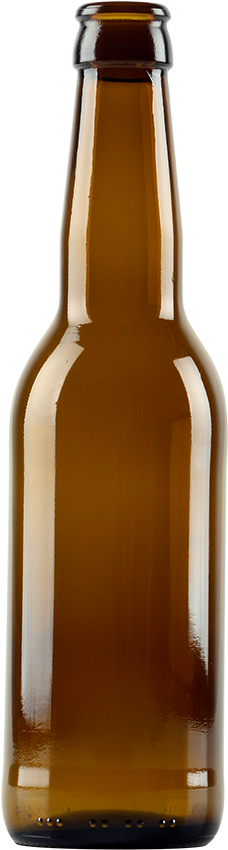 Amber Beer Bottle Empty PNG Image