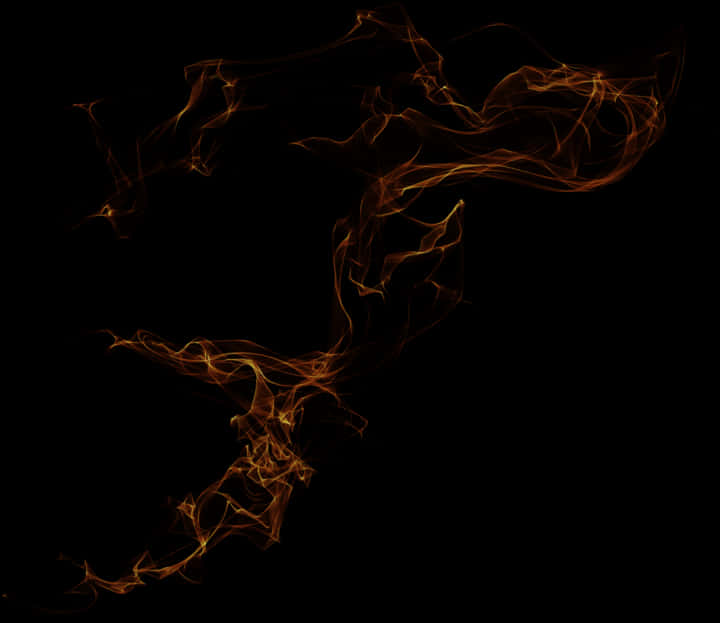 Amber Smoke Artistry PNG Image